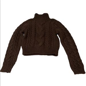 TopShop Womens Knit Brown Turtleneck Sweater Size US 4-6